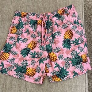 Surf Society Pink Tropical Swim Shorts